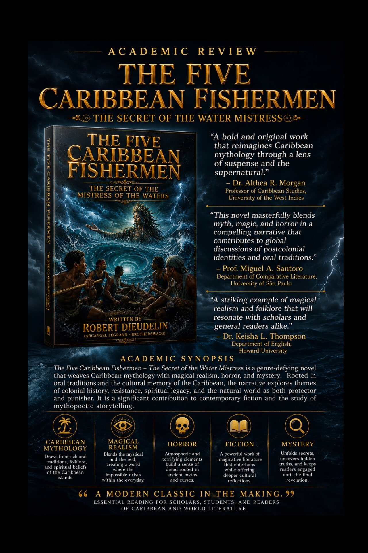 Academic Review: The Five Caribbean Fishermen - The Secret of the Water Mistress | Caribbean Mythology | Magical Realism | Horror | Fiction | Mystery Academic Review: The Five Caribbean Fishermen - The Secret of the Water Mistress | Caribbean Mythology | Magical Realism | Horror | Fiction | Mystery